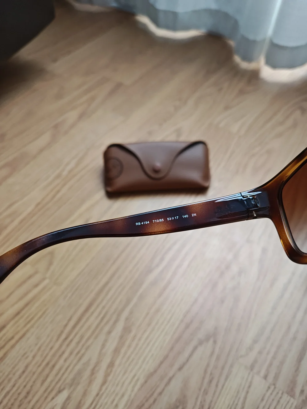 Ray-Ban RB 4194 Tortoise Square Sunglasses 710/85 53mm + 